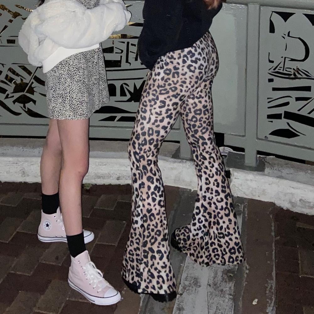 Princess Polly Leo Leopard print flares NWT